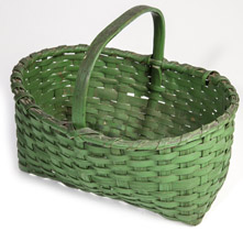 Early Painted Hickory Basket