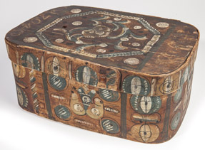 Dated 1790 Decorated Brides Box