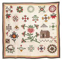 Outstanding 1855 Clermont Co., Ohio Friendship Quilt