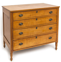 Curly Maple Sheraton Chest