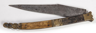 Large French Folding Bowie Knife