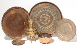 Group of Middle Eastern Copper & Brass