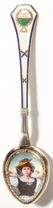 French Enamled Silver Spoon