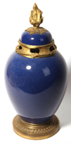 Outstanding Early Chinese Blue Covered Jar