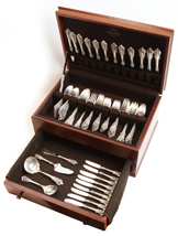 Sterling Silver Flatware Set "Grand Baroque" by Wallace.