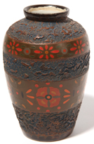 Japanese Tree Bark Porcelain Vase