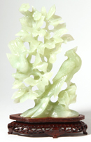 Chinese Jade Sculpture With Birds