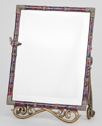 Jay Strongwater Enameled & Jeweled Mirror