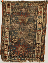 Antique Caucasian Oriental Tribal Rug