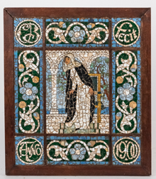 Mosaic Wall Plaque Signed and Dated 1900