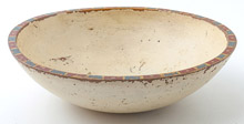 Paint Decorated Wooden Bowl