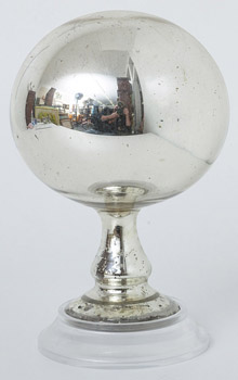 Mercury Glass Pedestaled Ball