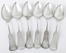 H. Bliss New Orleans Coin Silver Table Spoons