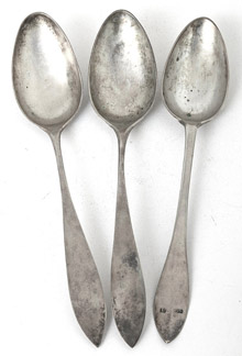 Three Coin Silver Table Spoons