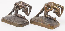 Art Deco Bronze Figural Bookends