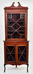 Inlaid Corner Curio Cabinet