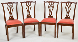 Four Chippendale Style Dinning Chairs