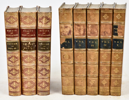 Two Sets of Fine Leather Bound Books