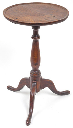 Dish Top Queen Anne Candlestand