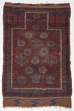 Antique Bokhara Oriental  Prayer Rug