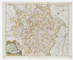 Early Hand Colored Map of France