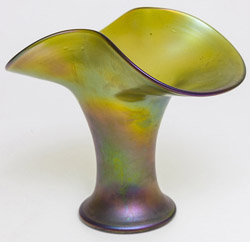 Loetz Art Glass Fan Vase