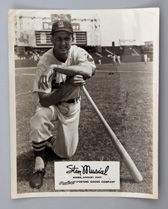 Stan Musial Autographed Rawlings Photo