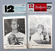 Two L.A. Dodgers 1960's Picture Packs