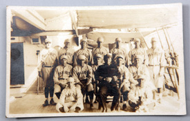 USS Prairie Baseball Team Photo Postcard