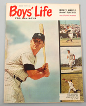 1959 Boys Life Magazine w/ Mickey Mantle Cover
