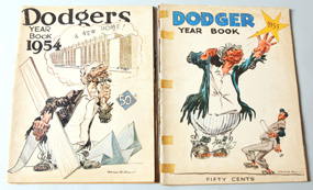 1954 & 1955 Brooklyn Dodgers Yearbooks