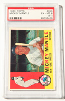 1960 Topps Mickey Mantle Card PSA6