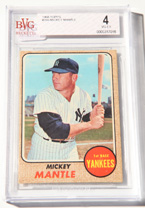 1968 Topps Mickey Mantle Card BVG 4