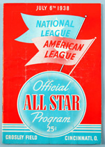 1938 Crosley Field All Star Program