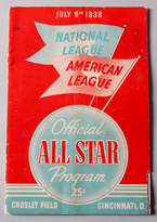 1938 All Star Program Autographed By Mel Ott & Others