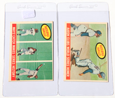 1959 Topps #464 Mays & #467 Aaron Cards