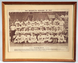 1947 Brooklyn Dodgers Photo w/ Jackie Robinson
