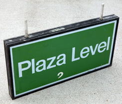 Rare Riverfront Stadium Plaza - Club Level Sign