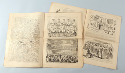 Two 1869 Harpers Weekly with Cincinnati Red Stockings Engravings