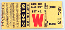 New York Yankees at Kansas City Blues Ticket Stub.