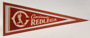 Framed 1940's -50's Cincinnati Reds Pennant