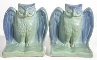 Van Briggle Owl Bookends