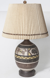 Mid-Century  Modern Pottery Table Lamp