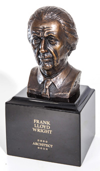 Frank Lloyd Wright Bronze Bust by J.K. Daniels