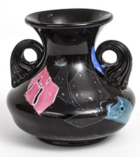 Rare Mt. Washington Lava/Sicillian Glass Vase