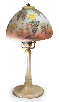 Handel Reverse Painted Boudoir Lamp