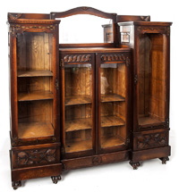 Oak Triple Bookcase