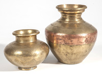 Two Persian Brass Vases