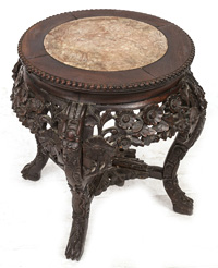 Highly Carved Chinese Rosewood Stand