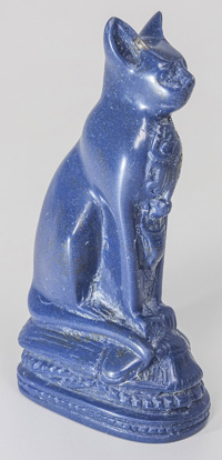 Egyptian Lapis Lazuli Carved Cat